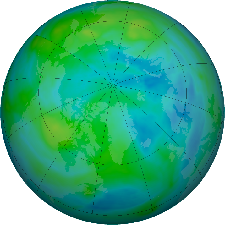 Arctic ozone map for 02 October 2006